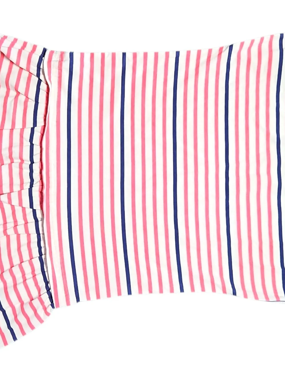 OshKosh B'gosh Girls Pink & White Striped Dress Size 12 Floral Gold Detail